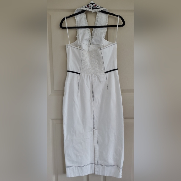 Maeve x Anthropologie Retro Strawberry Cotton Halter Midi Dress, Size 10 - Picture 6 of 8